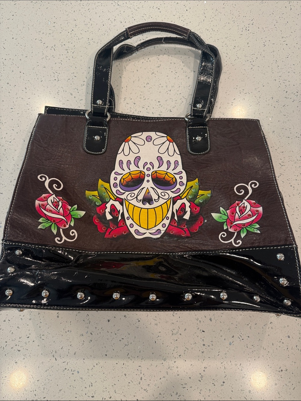 EJ’s sugar skull shoulder bag